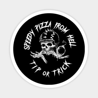 Speedy Pizza From Hell black Magnet